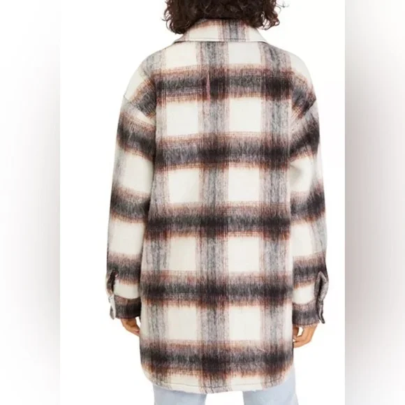 Sanctuary Folsom Plaid Shacket Jacket Small Evereve - Like New - Picture 5 of 6